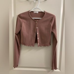 Oak + Fort cropped cardigan